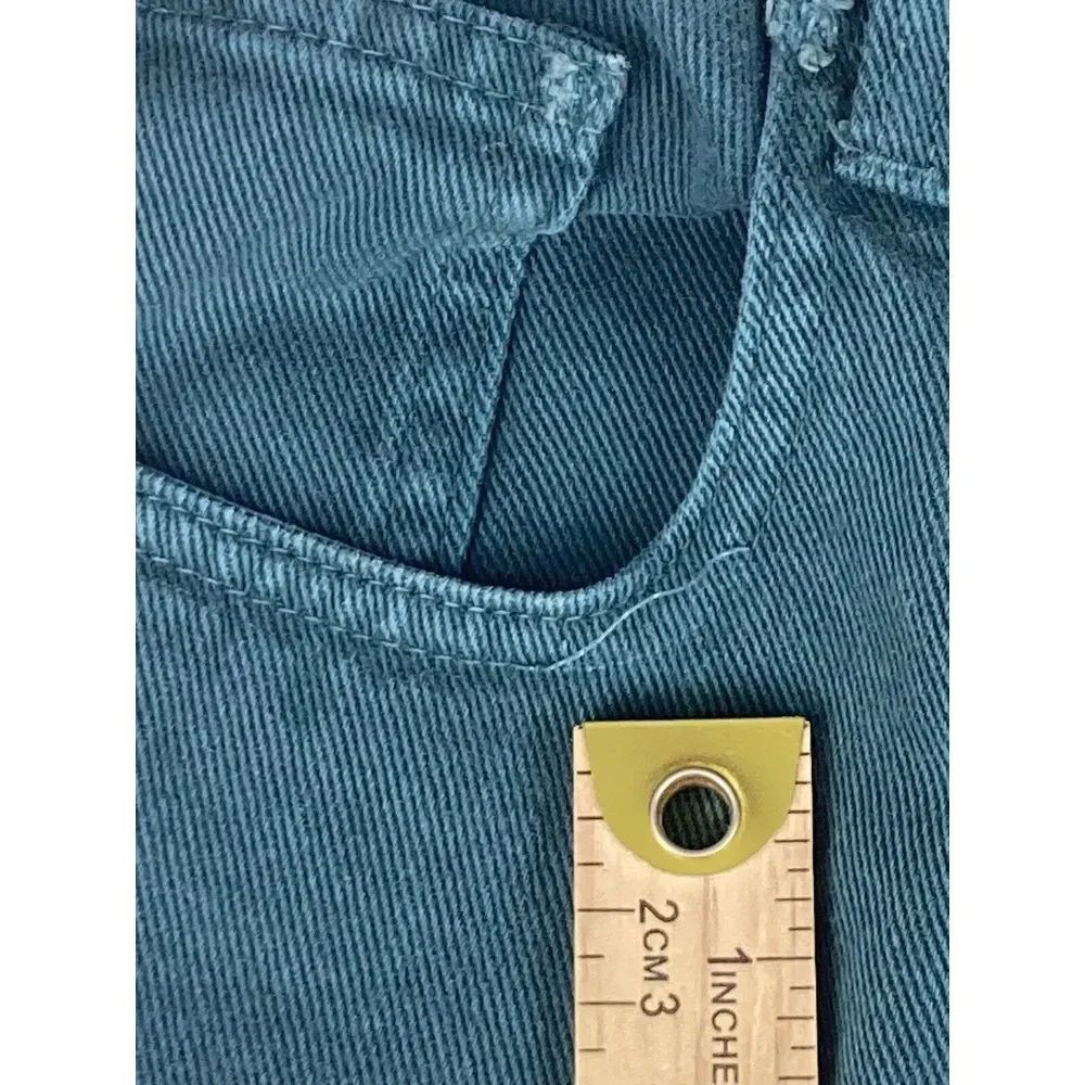 Get Spoiled by Squeeze Womens Forest Green Button Fly Jeans Straight Leg Size 11